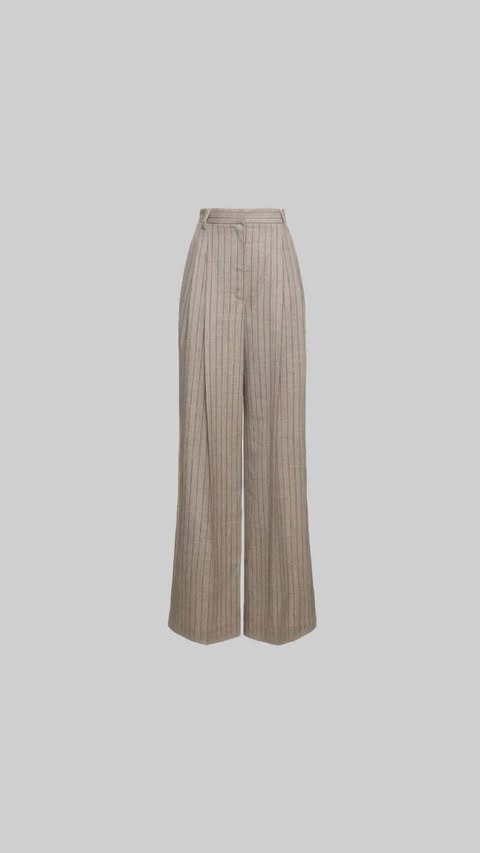 Striped Wide-Leg High-Waist Pants