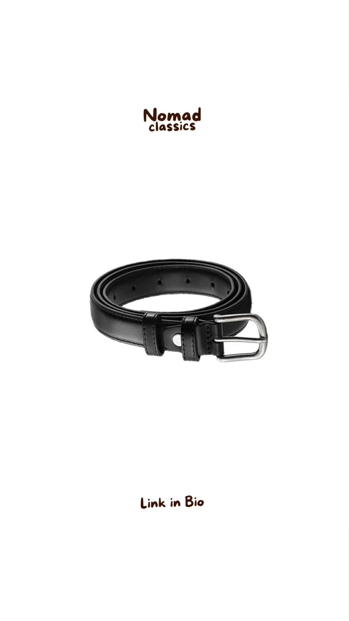 Cowbell Leather Belt