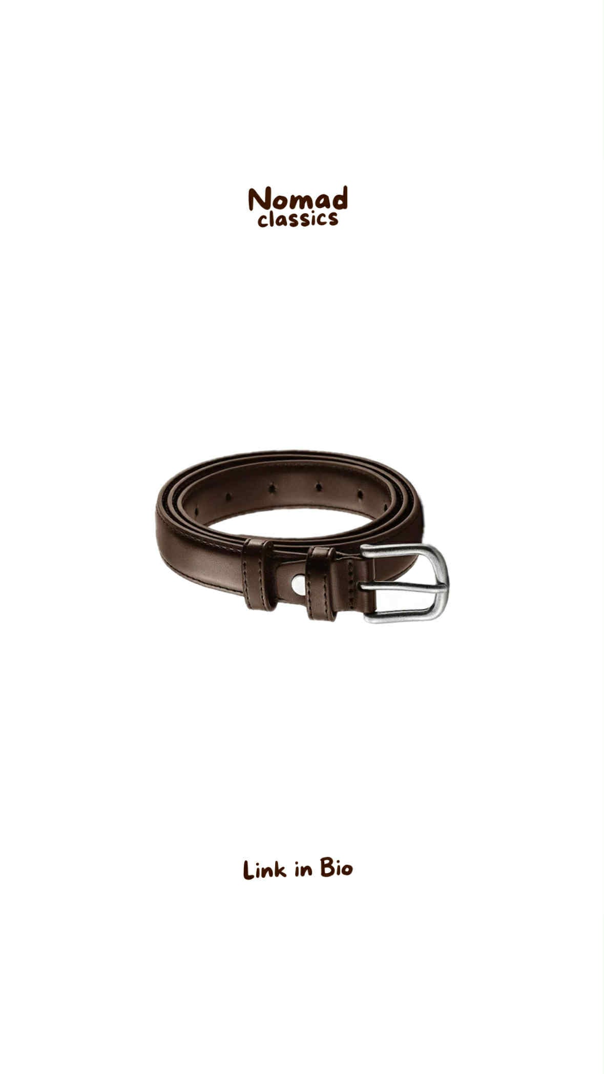 Cowbell Leather Belt