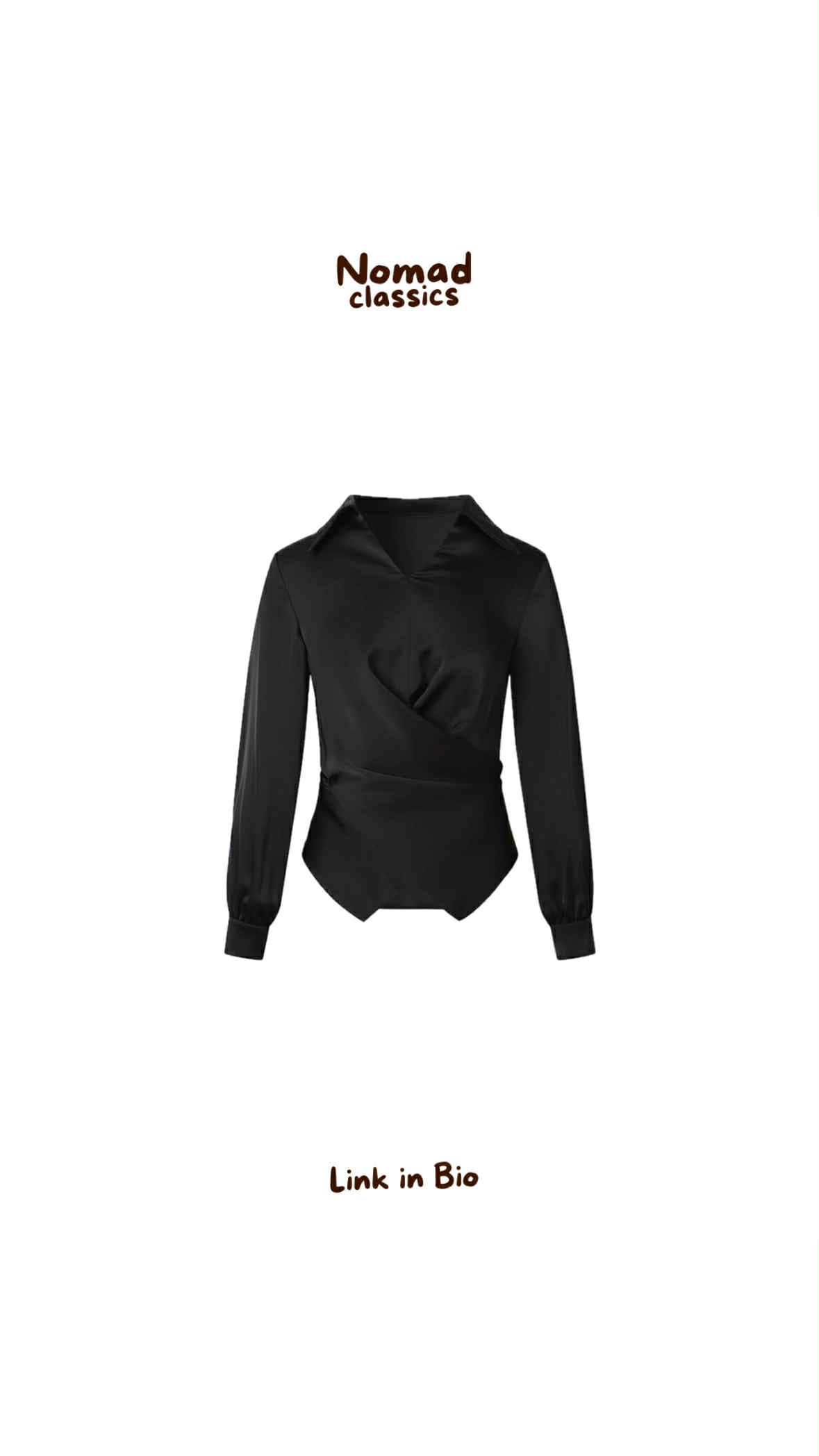 Sculted Satin Wrap Top