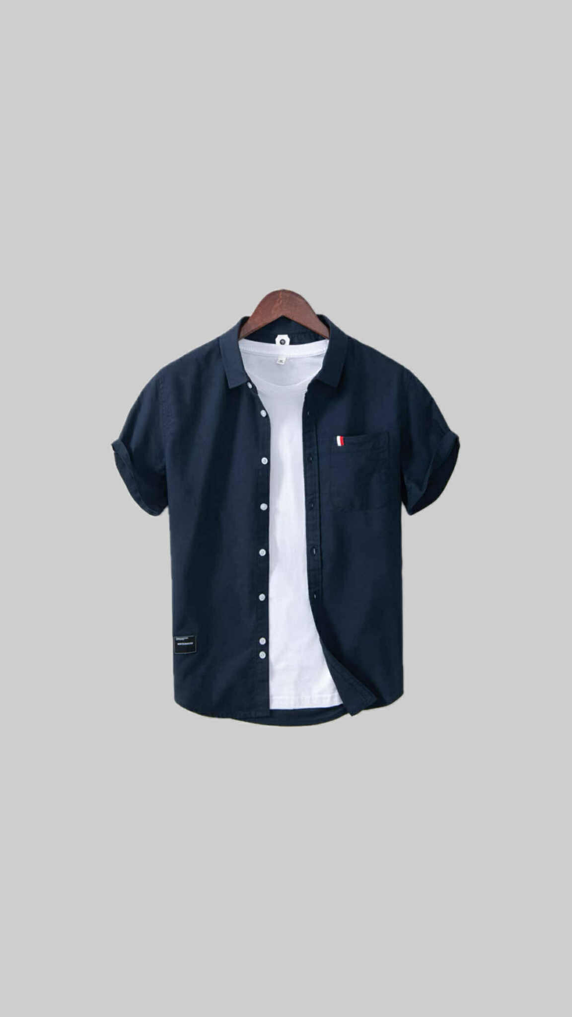 "White Short-Sleeve Oxford Shirt – Clean & Timeless"