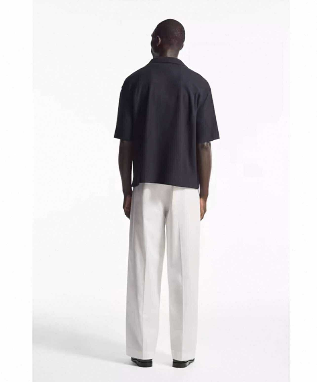 Navy Camp Collar Shirt – Quiet Luxury Essential