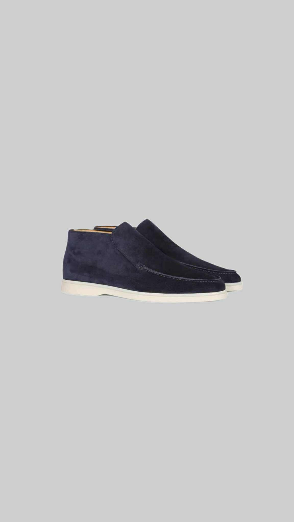 Taupe Suede High-Top Loafers – Effortless Elegance