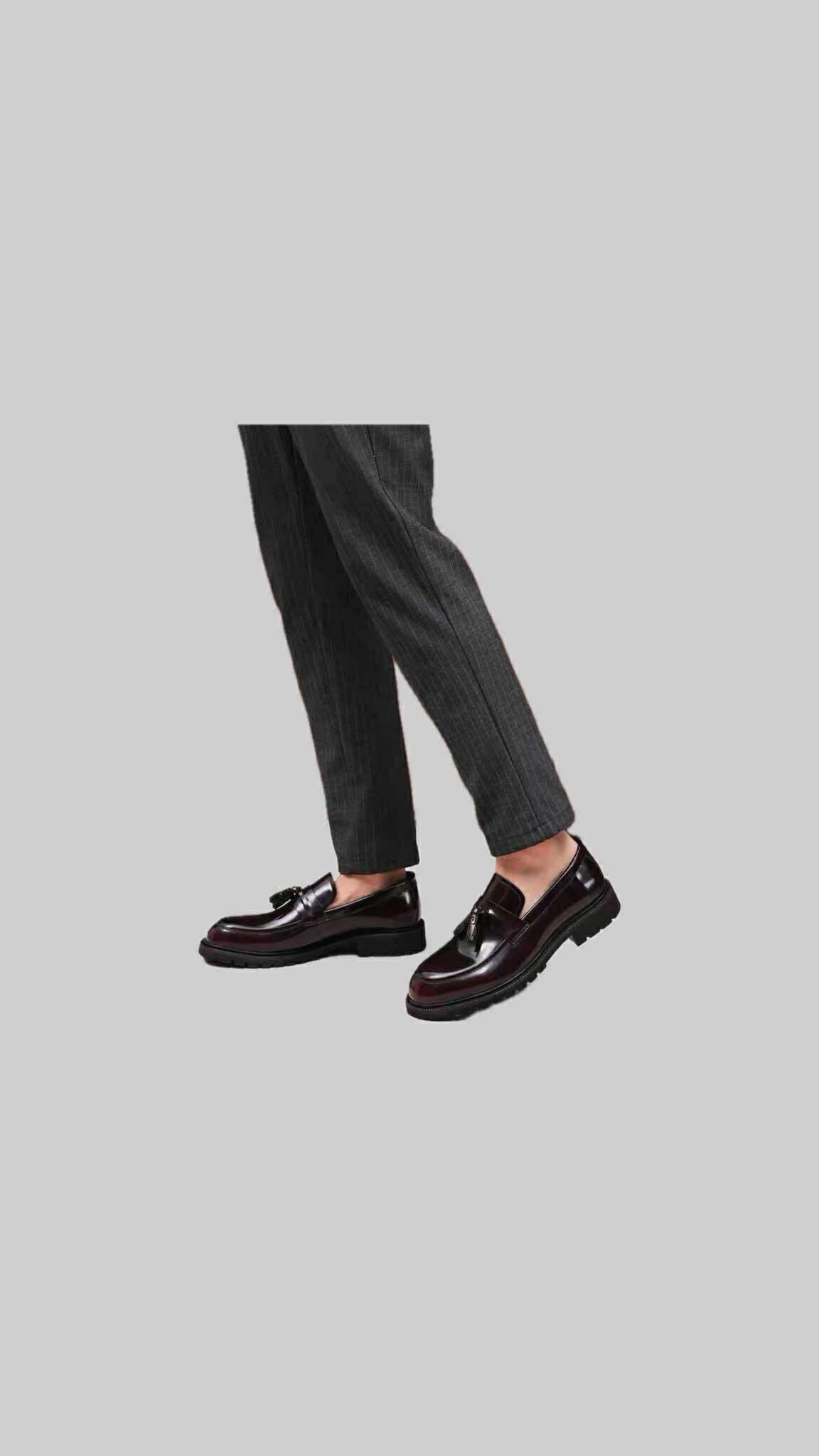 Burgundy Tassel Loafers – Classic Charm with a Statement