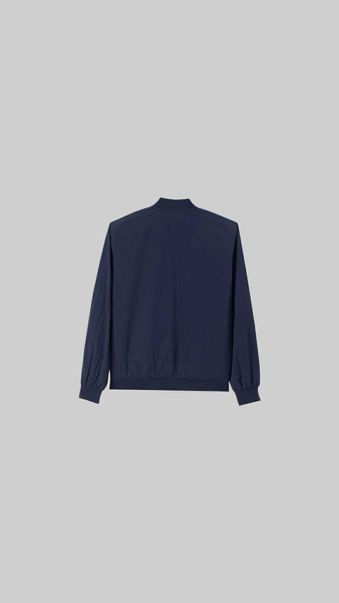 Navy Bomber Jacket – Preppy Style with a Modern Edge