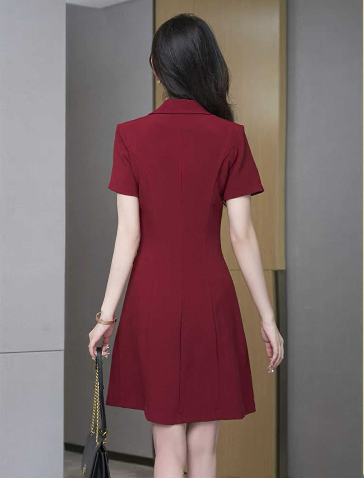 V-Neck Suit Dress