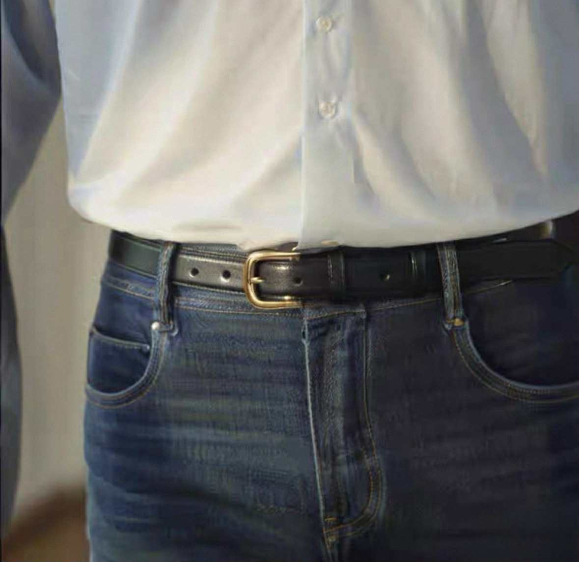 Cowbell Leather Belt