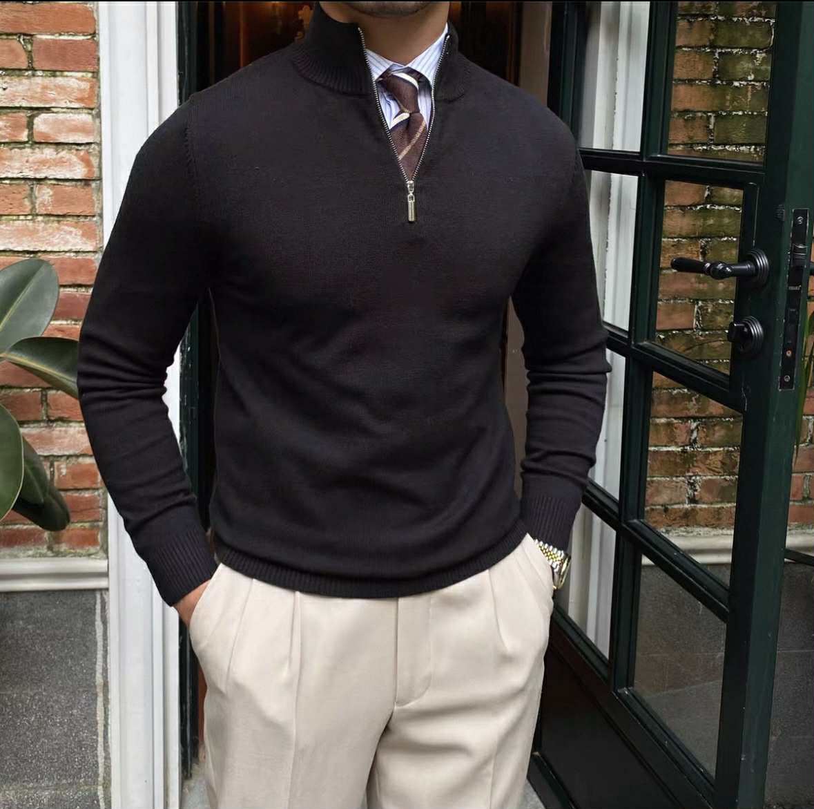 Half-Zip Knit sweater