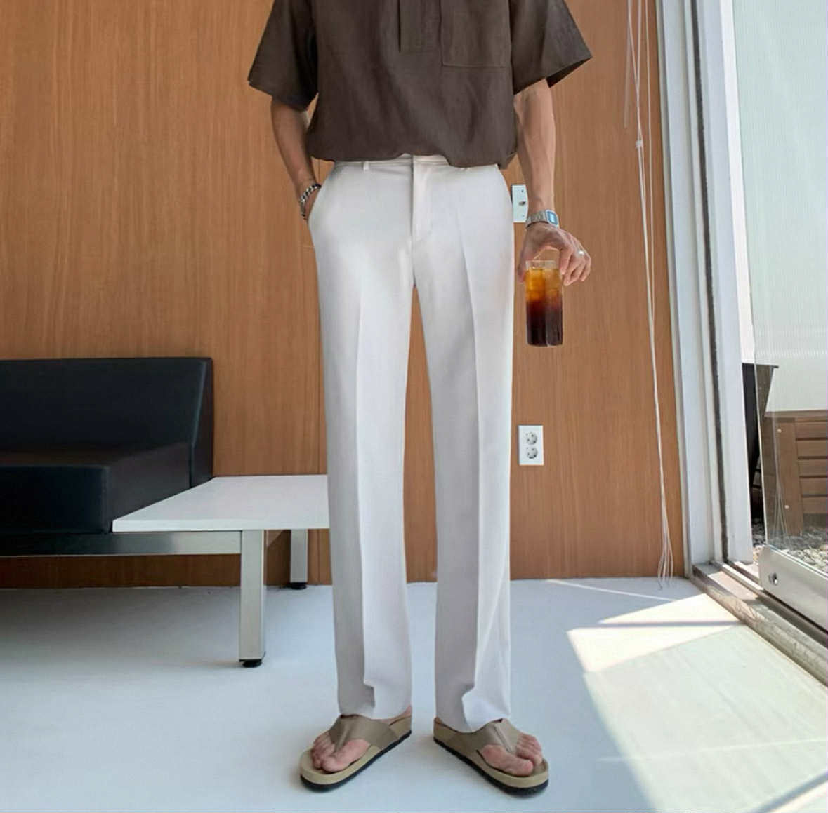 Cropped Wide Leg Pants