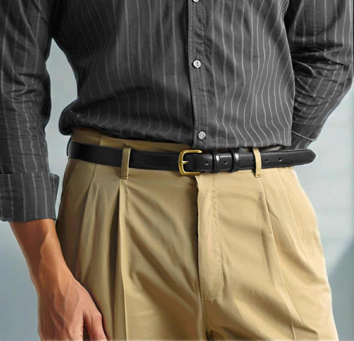 Cowbell Leather Belt