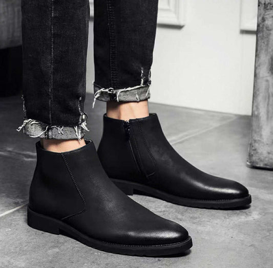 Leather Ankhle Boots