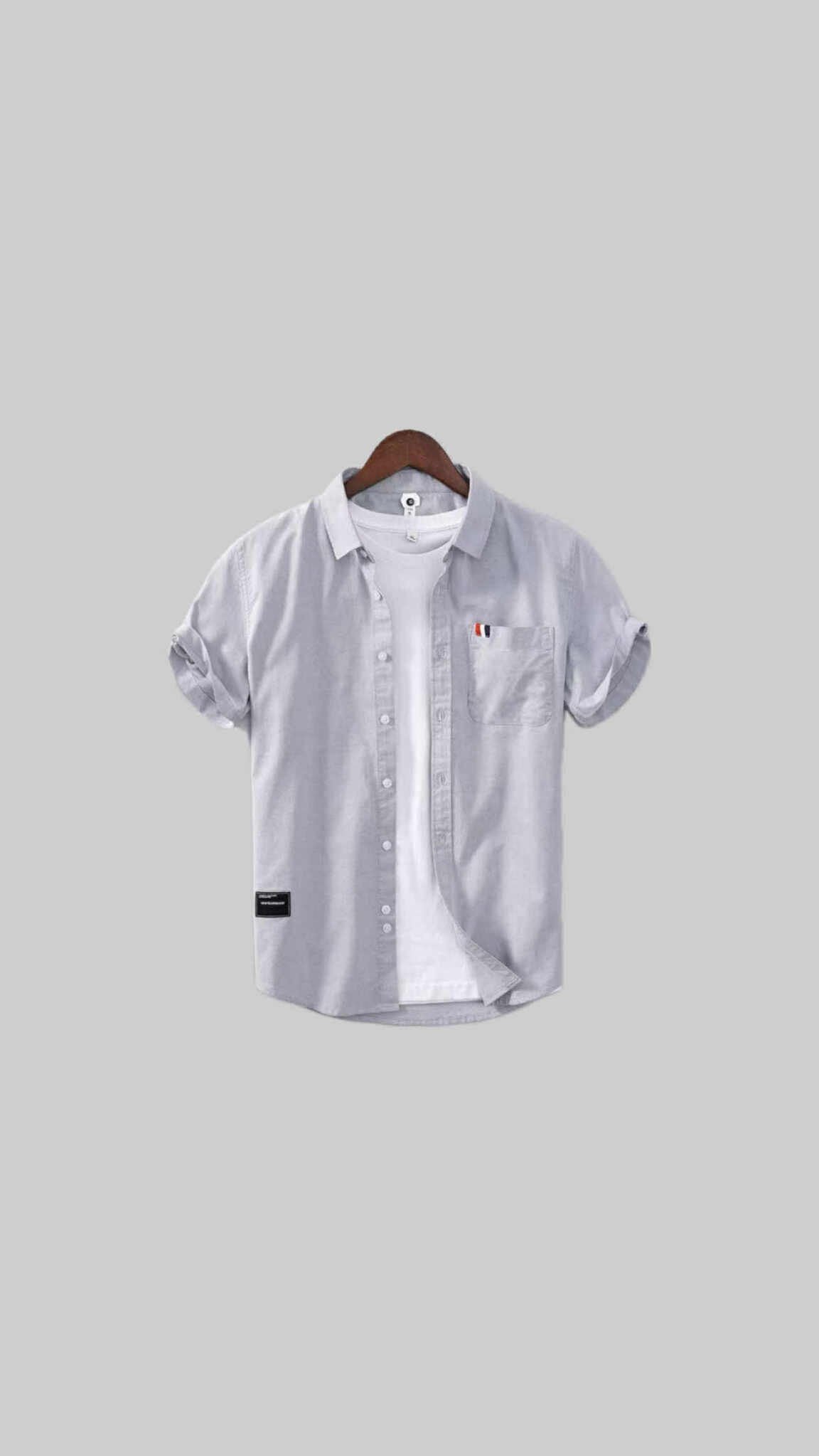 "White Short-Sleeve Oxford Shirt – Clean & Timeless"