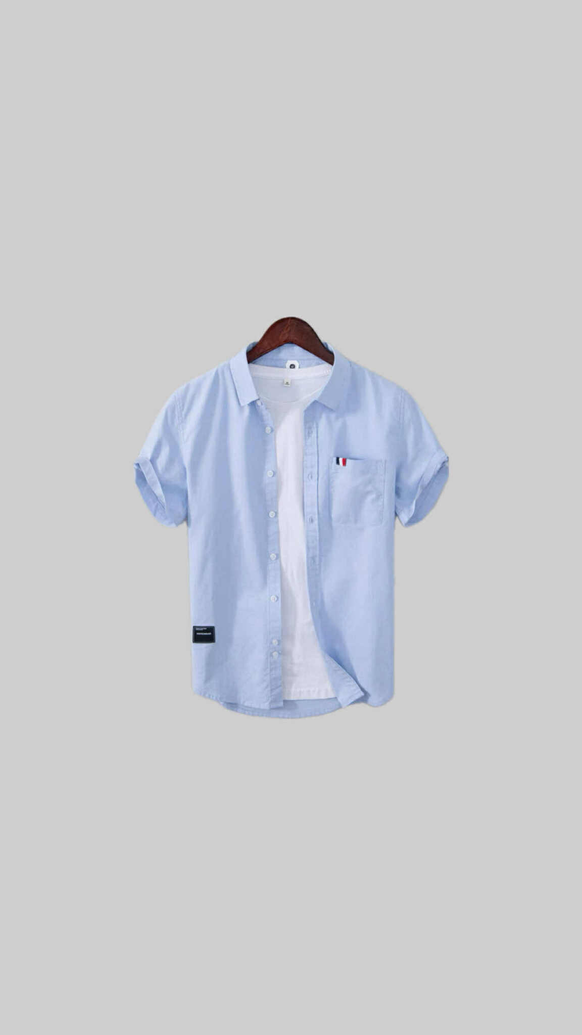 "White Short-Sleeve Oxford Shirt – Clean & Timeless"