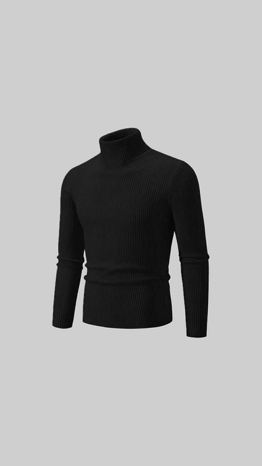 "Ribbed Turtleneck Sweater – Smart & Timeless"
