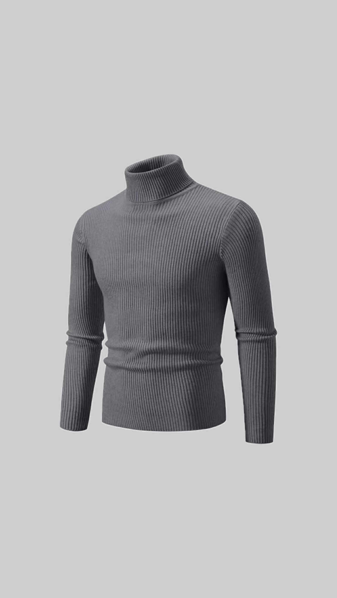 "Ribbed Turtleneck Sweater – Smart & Timeless"
