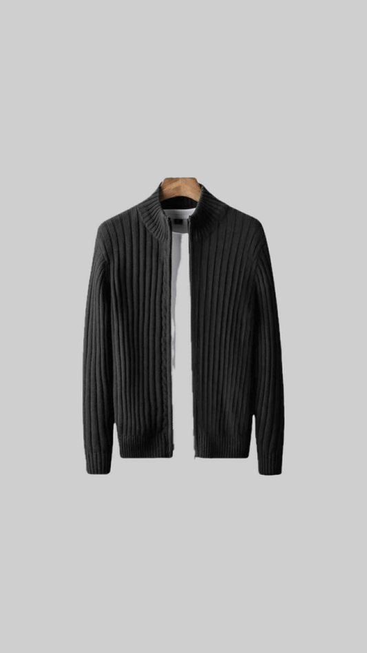 "Ribbed Knit Cardigan – Quiet Luxury Layer"