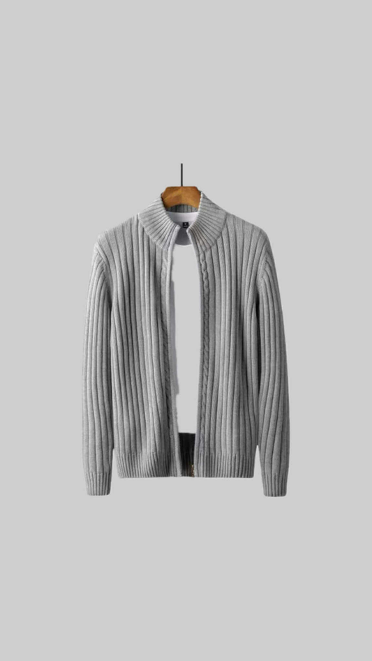 "Ribbed Knit Cardigan – Quiet Luxury Layer"