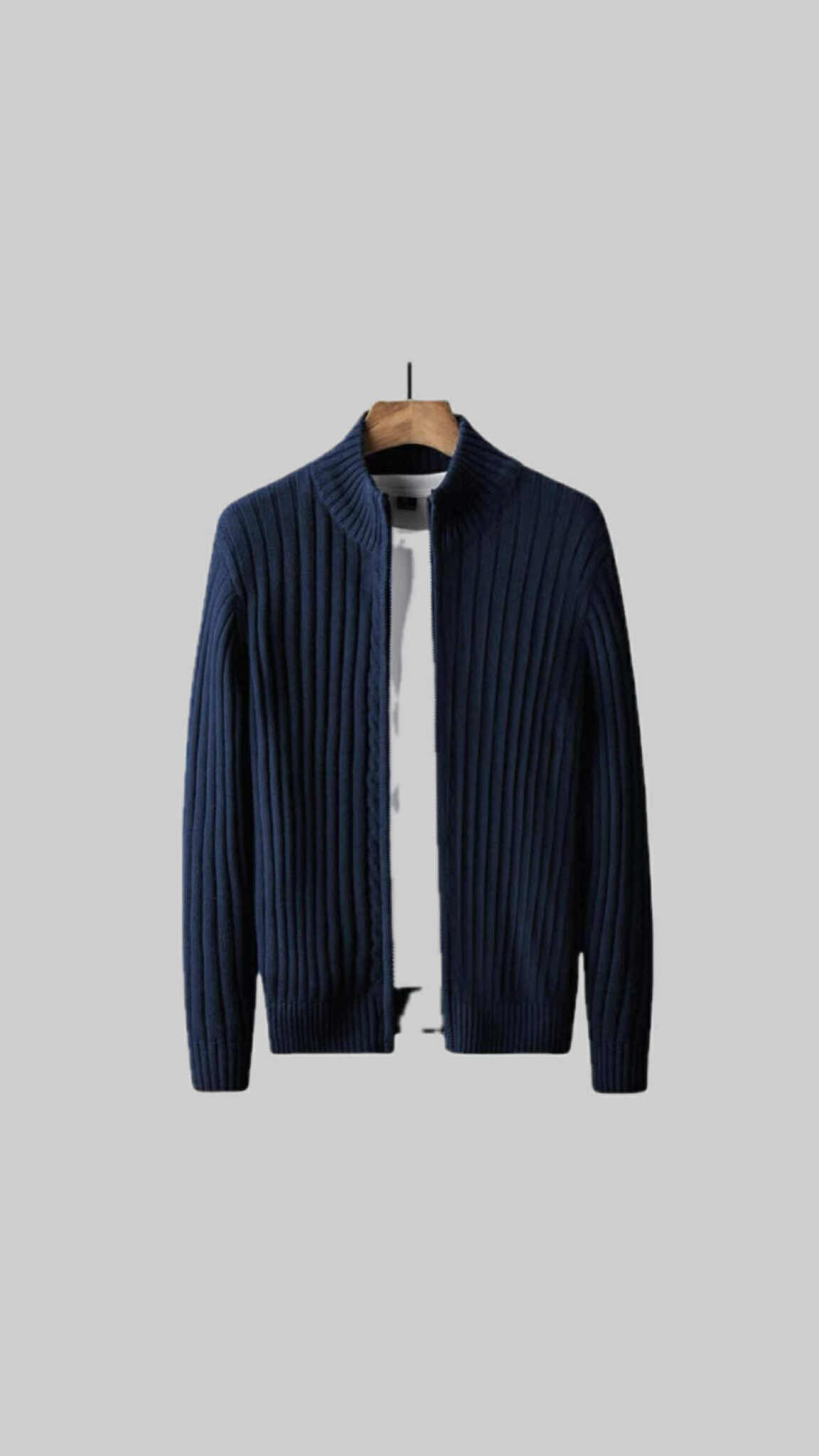 "Ribbed Knit Cardigan – Quiet Luxury Layer"