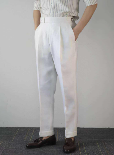 "White Classic Trousers – Clean, Modest, Timelessly Stylish"