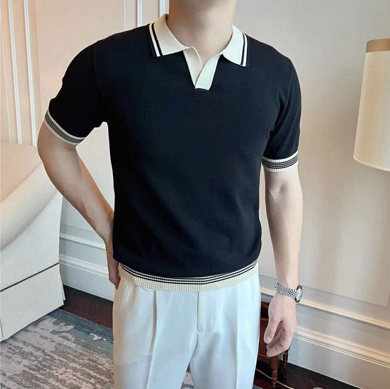 Vintage Knit Polo Shirt – Old Money Style