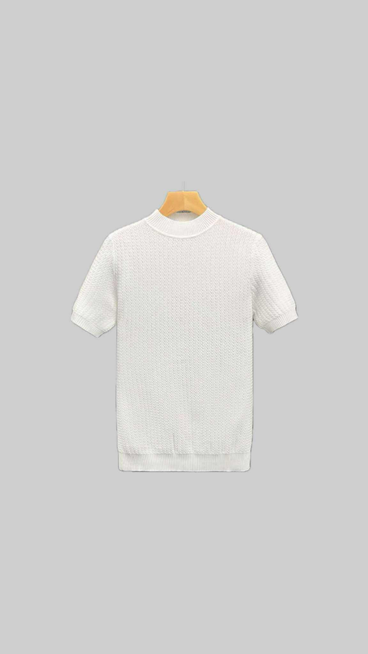 Textured Knit Tee – Minimalism