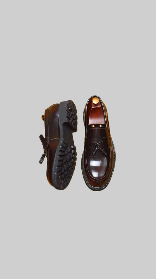Burgundy Tassel Loafers – Classic Charm with a Statement