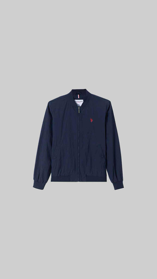 Navy Bomber Jacket – Preppy Style with a Modern Edge