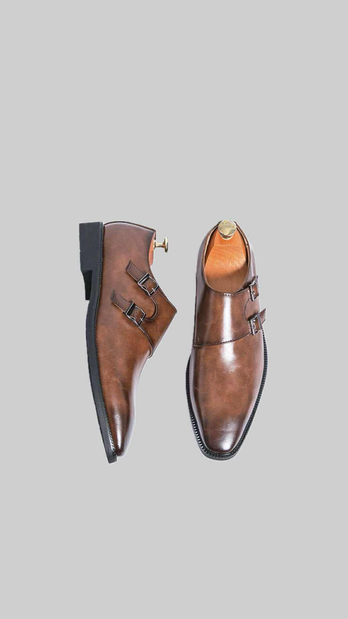 Classic Double Monk Strap Shoes