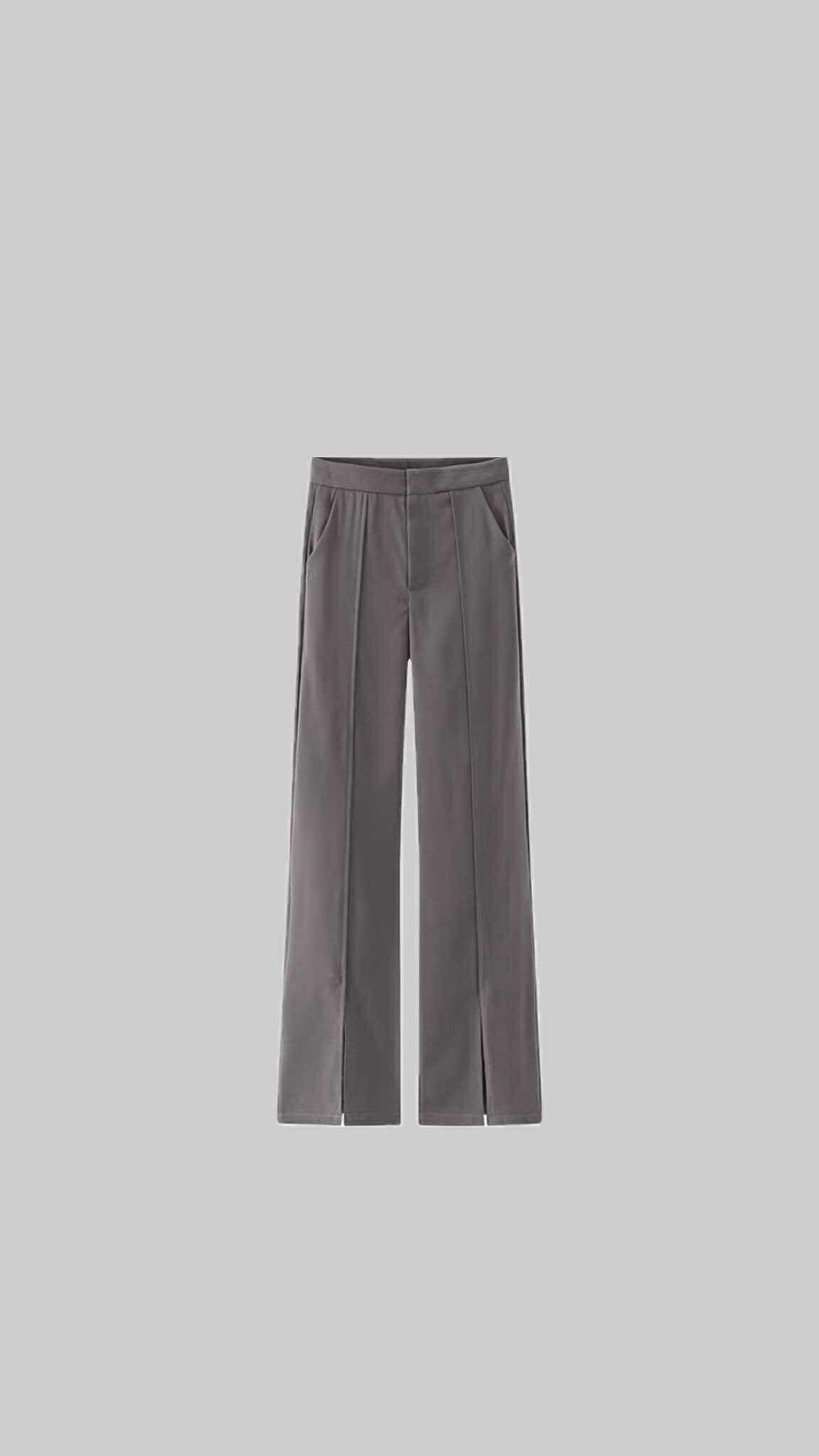 Split Hem Straight Trousers