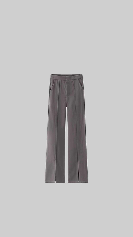 Split Hem Straight Trousers