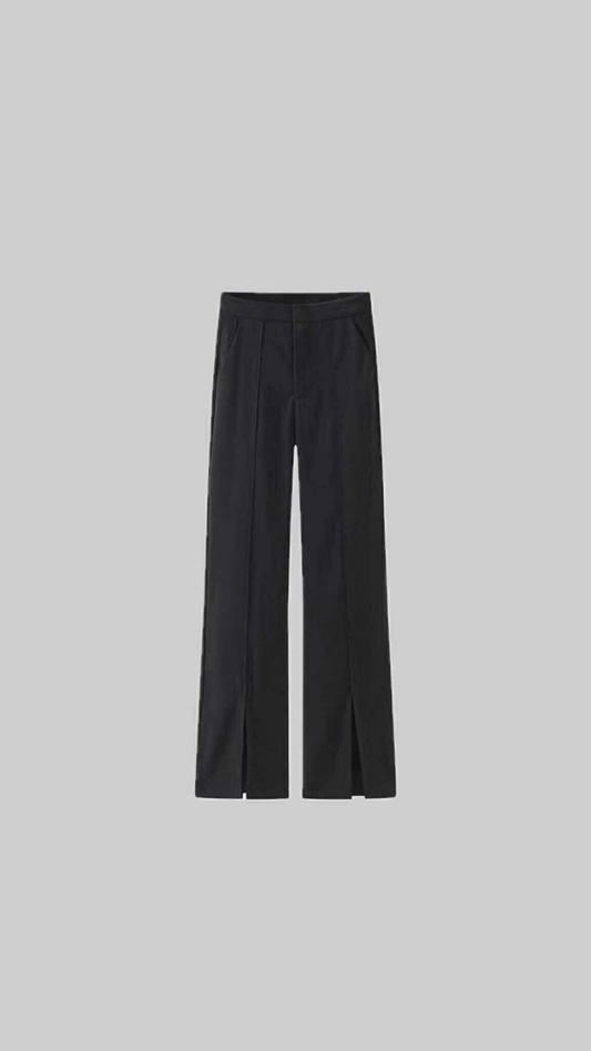 Split Hem Straight Trousers