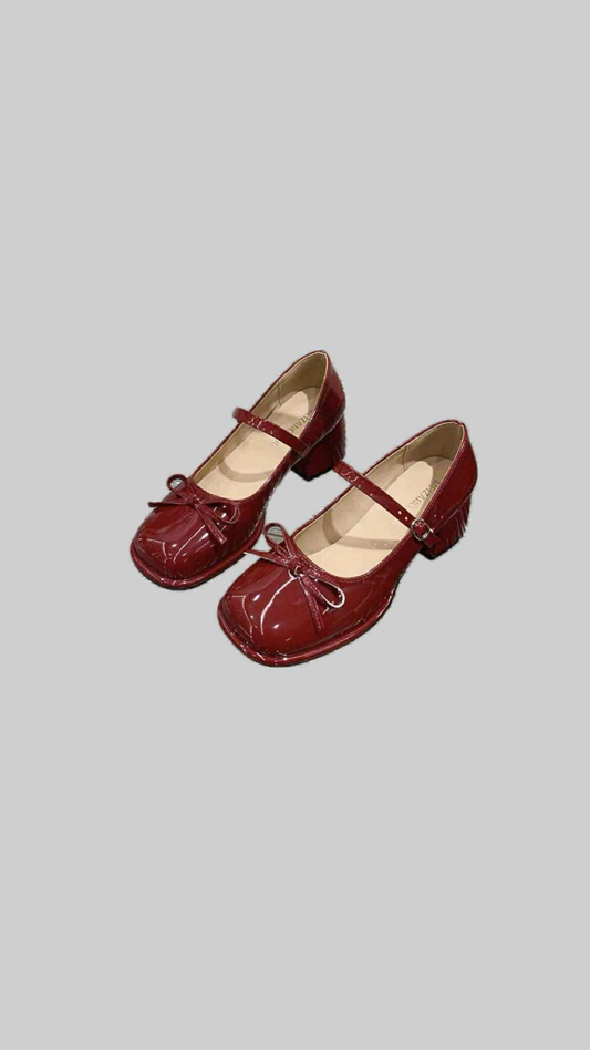 Vintage Bow Mary Jane Shoes