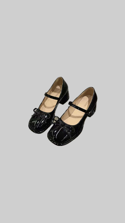 Vintage Bow Mary Jane Shoes