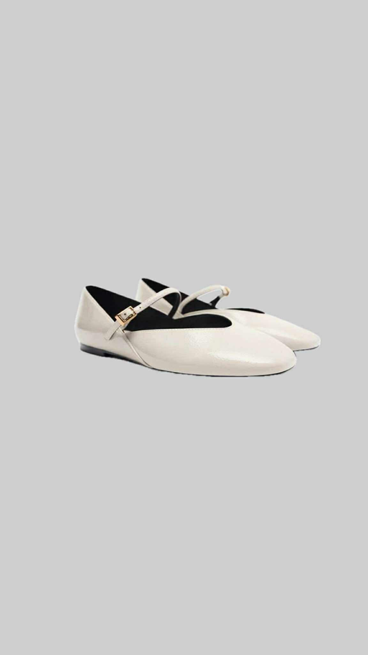 Glossy Mary Jane Flats